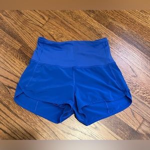Lululemon High Waisted Deep Blue Shorts